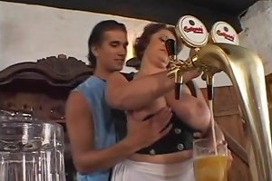Huge Big Tits Petra Barmaid